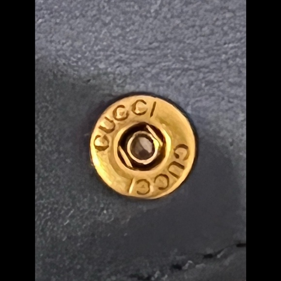 💐GUCCI Canvas Flora Floral Zumi Card Case Wallet Navy Multicolor💐 - Picture 9 of 11